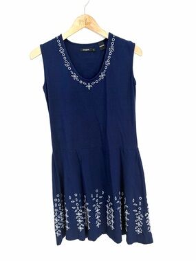 Desigual - Embroidered Boho Cotton Dress - Size XL